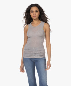 Gai+Lisva Alberte Wolmix Top - Lichtgrijs Mêlee