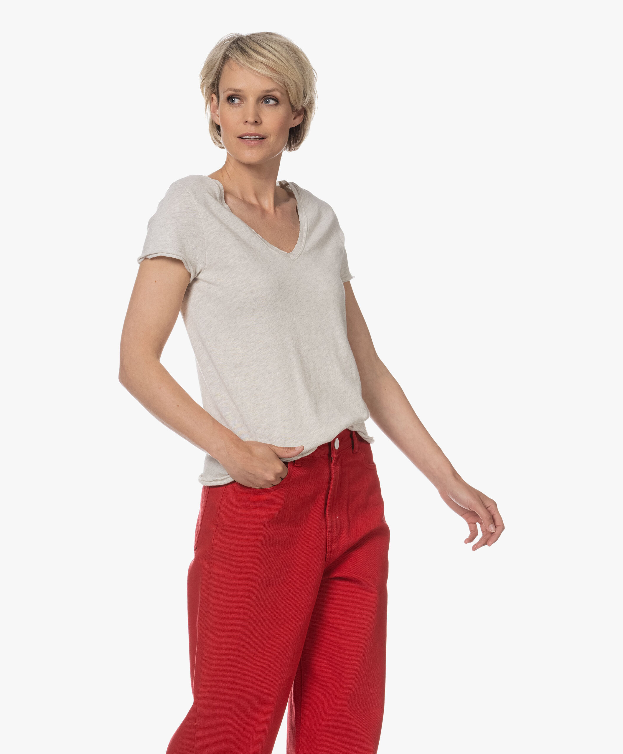 American Vintage Sonoma Slub Jersey T-Shirt - Polar Melange 14 American Vintage Sonoma Slub Jersey T-Shirt - Polar Melange - Image 12