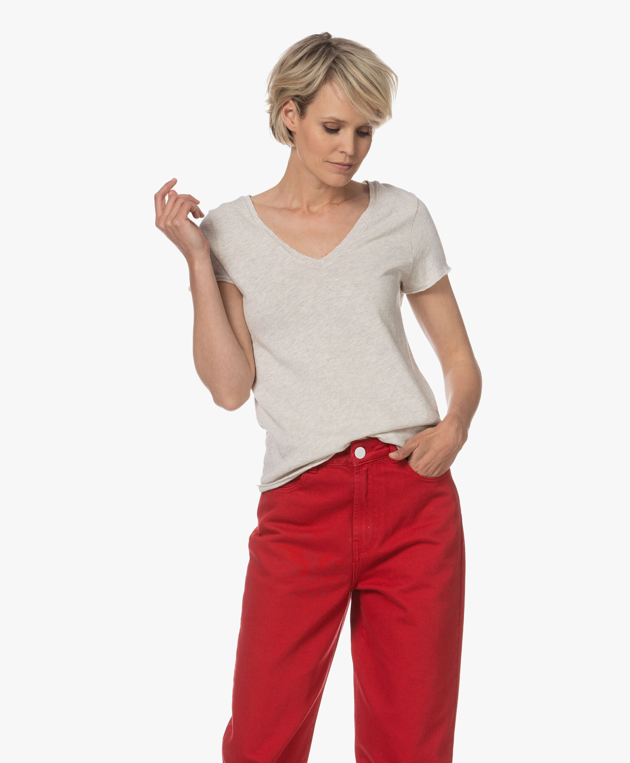 American Vintage Sonoma Slub Jersey T-Shirt - Polar Melange 10 American Vintage Sonoma Slub Jersey T-Shirt - Polar Melange - Image 8