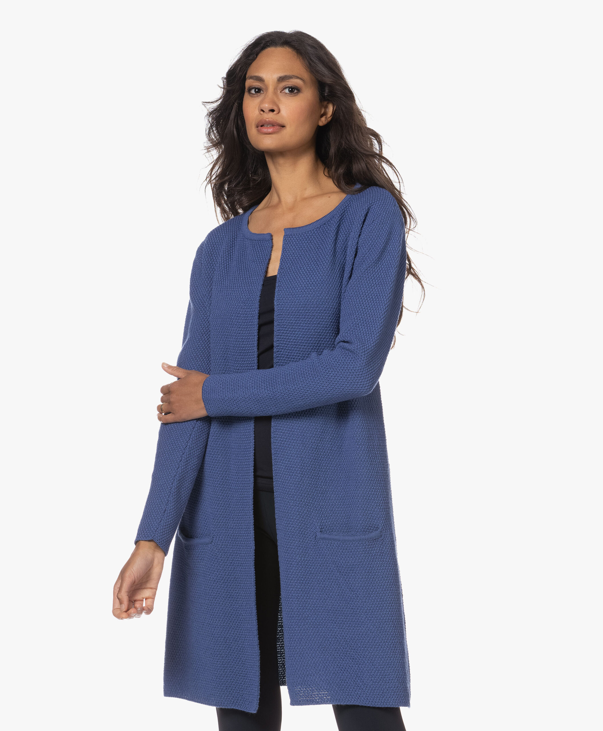 Sibin/Linnebjerg Mary Merinomix Open Vest - Clear Blue 5 Sibin/Linnebjerg Mary Merinomix Open Vest - Clear Blue - Image 3