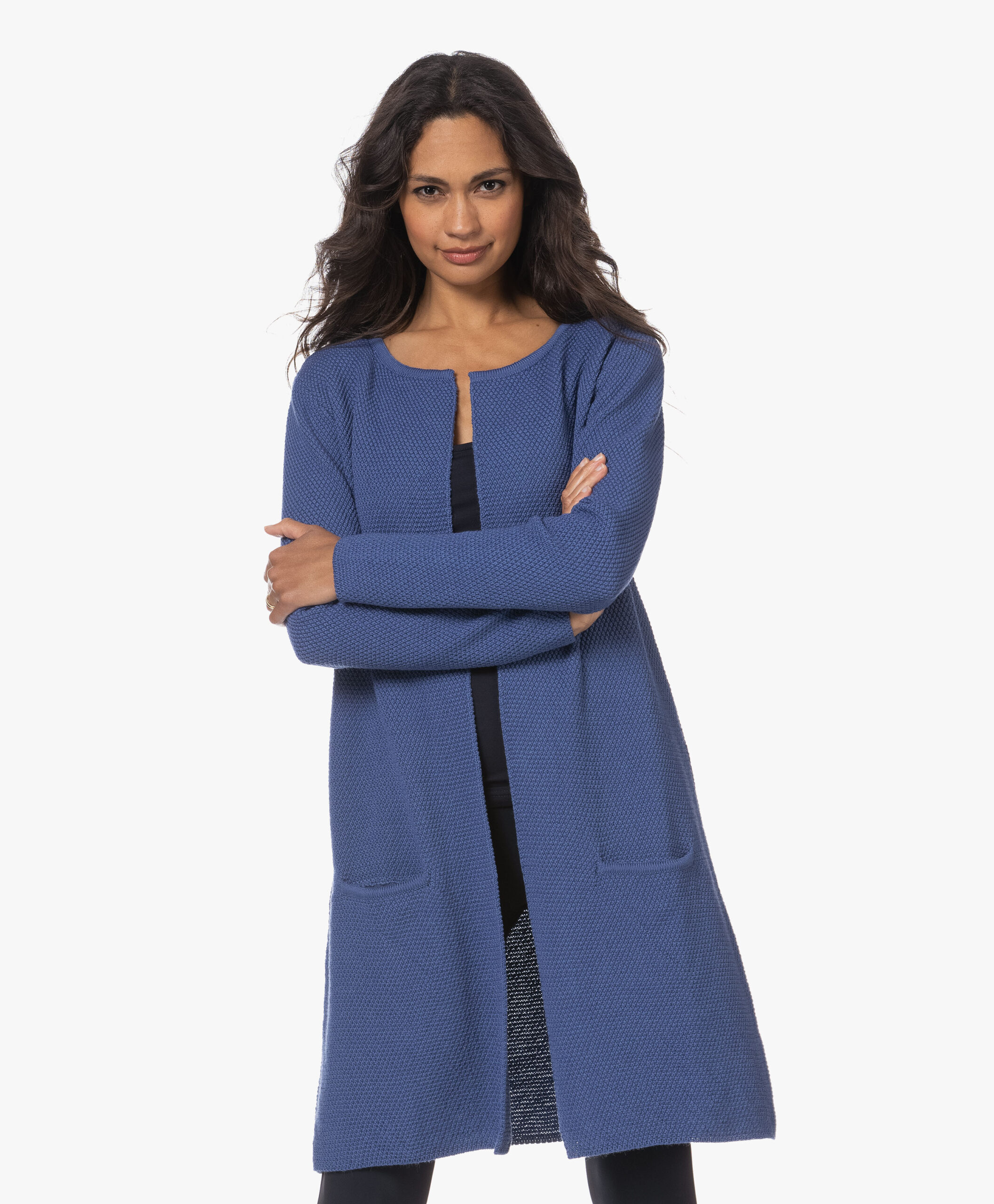 Sibin/Linnebjerg Mary Merinomix Open Vest - Clear Blue 14 Sibin/Linnebjerg Mary Merinomix Open Vest - Clear Blue - Image 12