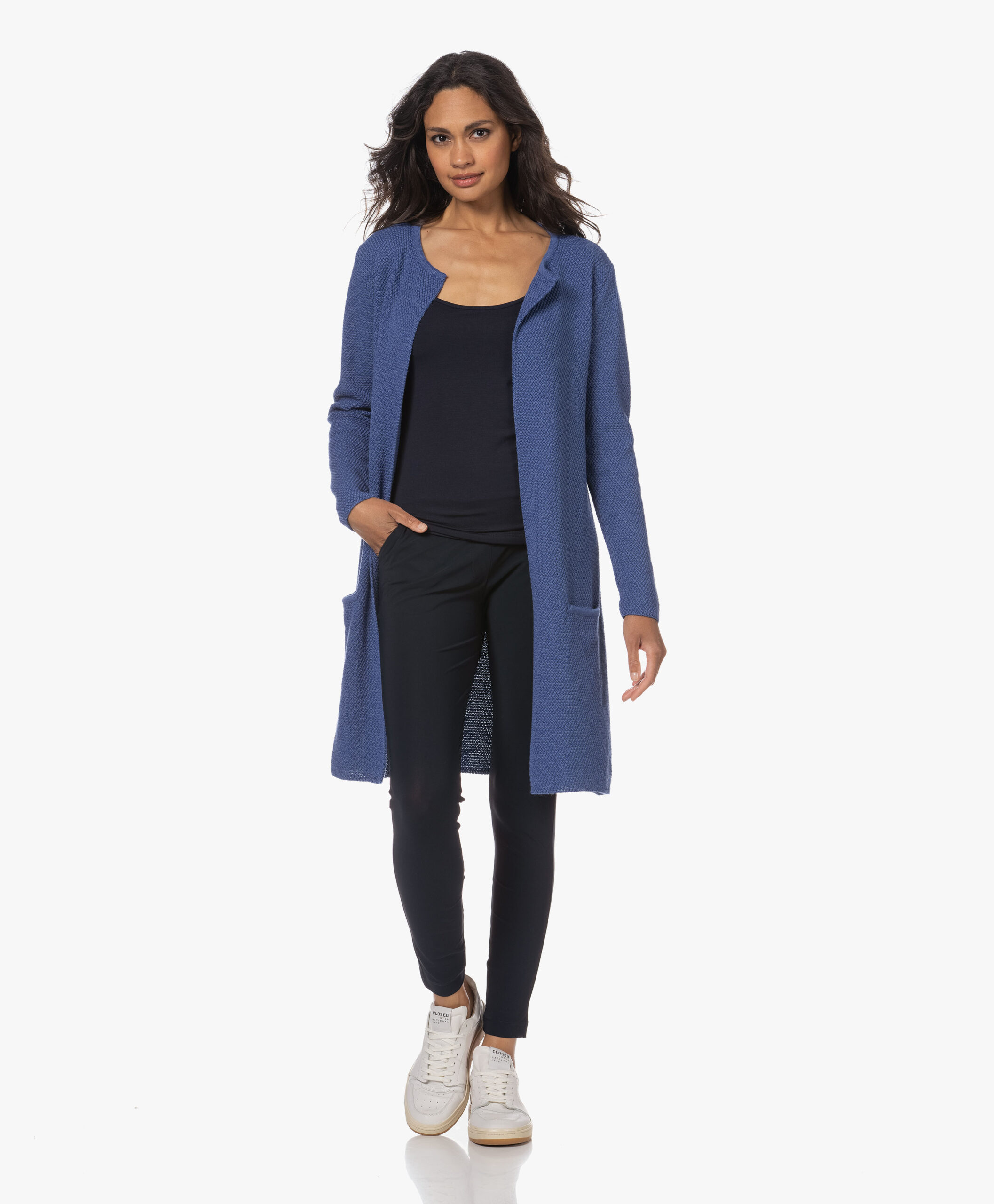 Sibin/Linnebjerg Mary Merinomix Open Vest - Clear Blue 3 Sibin/Linnebjerg Mary Merinomix Open Vest - Clear Blue