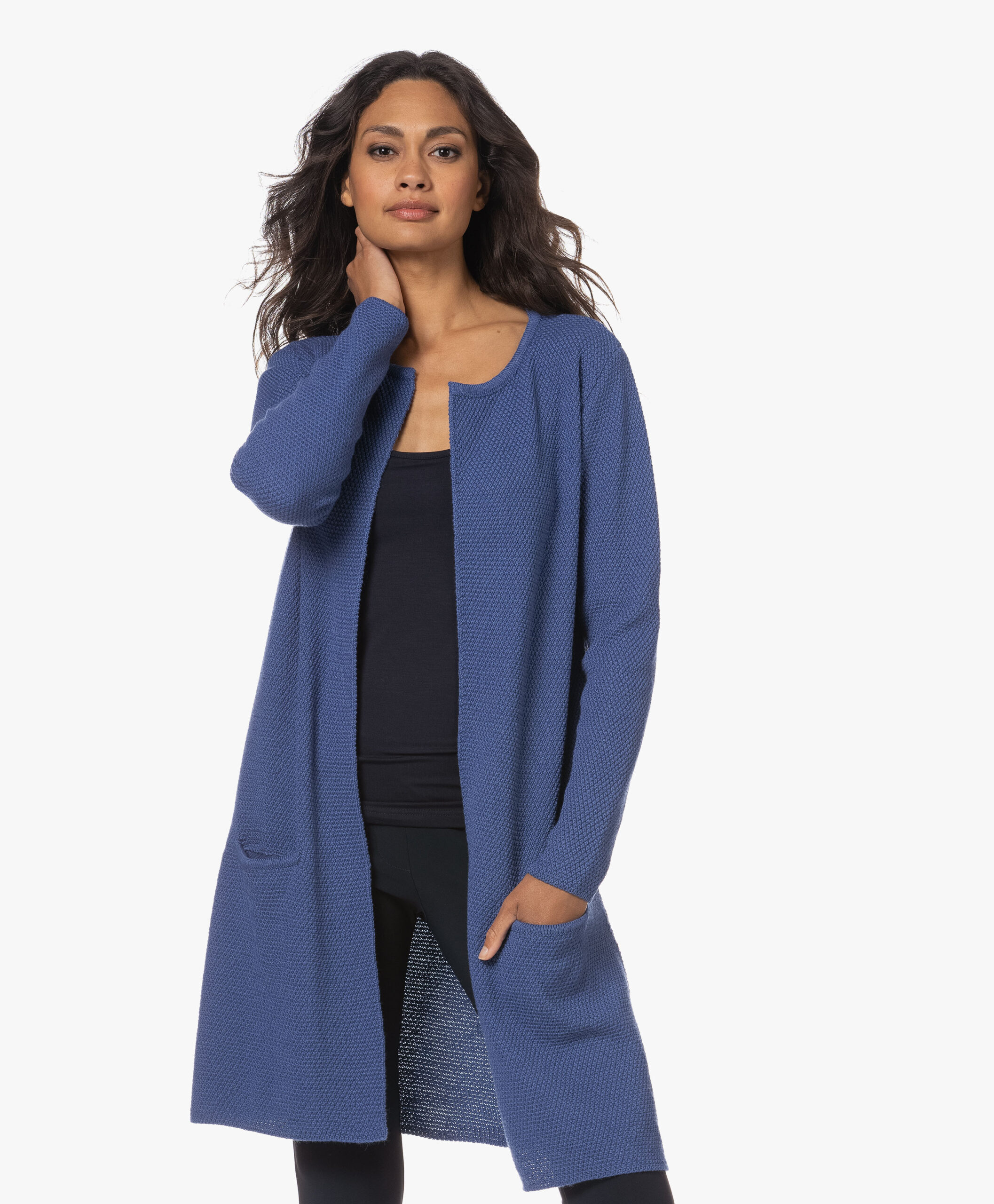 Sibin/Linnebjerg Mary Merinomix Open Vest - Clear Blue 13 Sibin/Linnebjerg Mary Merinomix Open Vest - Clear Blue - Image 11