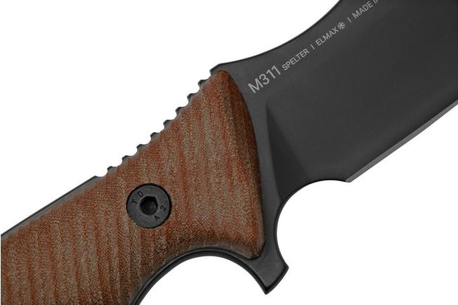 ANV Knives M311 SPELTER DLC Elmax, Coyote Micarta Handle, Black Kydex Sheath, Survival Knife 7 ANV Knives M311 SPELTER DLC Elmax, Coyote Micarta Handle, Black Kydex Sheath, Survival Knife - Image 5