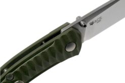GiantMouse ACE Iona G10 Green, Satin Pocket Knife, Ansø En Voxnaes Design -Professional Bicycle Discount Store GMIONA G10 GRN 06 giant mouse