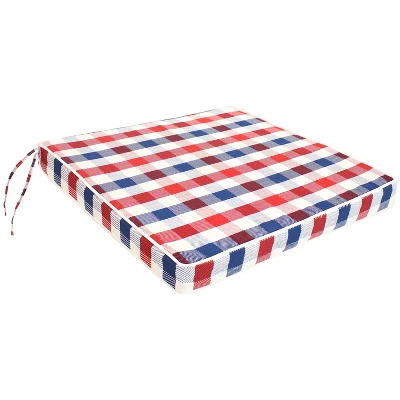 Sunnydaze Decor Sunnydaze Square Indoor/Outdoor Seat Cushions With Ties - 17" Square X 2" Thick - Americano - 2-Pack 7 Sunnydaze Decor Sunnydaze Square Indoor/Outdoor Seat Cushions With Ties - 17" Square X 2" Thick - Americano - 2-Pack - Image 5