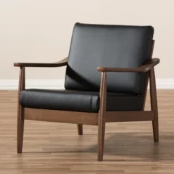 Venza Mid Century Modern Walnut Wood Faux Leather Lounge Chair Black - Baxton Studio 16 Venza Mid Century Modern Walnut Wood Faux Leather Lounge Chair Black - Baxton Studio -Professional Bicycle Discount Store GUEST 0843b107 67d6 457f 8ef1 355742d4da28