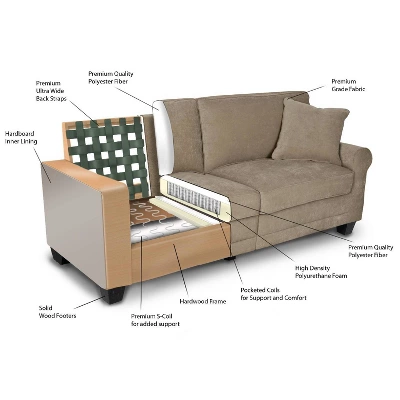 78" RTA Copenhagen Collection Sofa Marzipan - Serta 13 78" RTA Copenhagen Collection Sofa Marzipan - Serta - Image 11