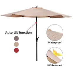 Costway 9ft Patio Umbrella Outdoor W/ 50 LBS Round Umbrella Stand W/ Wheels -Professional Bicycle Discount Store GUEST 196368e8 282f 4cb8 a885 5eeb0b541d3e