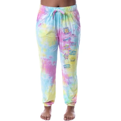 Friends TV Show Womens' Sayings Tie-Dye Sleep Jogger Pajama Pants Multicolored 5 Friends TV Show Womens' Sayings Tie-Dye Sleep Jogger Pajama Pants Multicolored - Image 3
