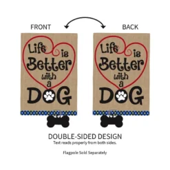 Evergreen Flag Life Is Better With Dog Garden Burlap Flag -Professional Bicycle Discount Store GUEST 1ebf071d a53b 4fc4 9db1 d1d0fcdb15d3