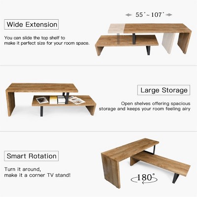 Constance 180° Rotation And Wide Extension Length From 55" To 107" TV Stand For TVs Up To 88"-The Pop Maison 8 Constance 180° Rotation And Wide Extension Length From 55" To 107" TV Stand For TVs Up To 88"-The Pop Maison - Image 6
