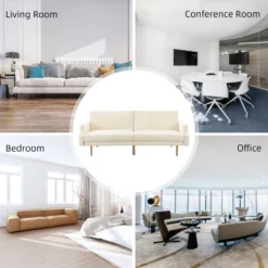 Lanna 76"Wide Vegan Leather Modern Style Convertible Futon Sofa Bed For Living Room Guest Bedroom | ARTFUL LIVING DESIGN -Professional Bicycle Discount Store GUEST 22b210fb b3f2 4b5d 94bb 01e6aa4fff94