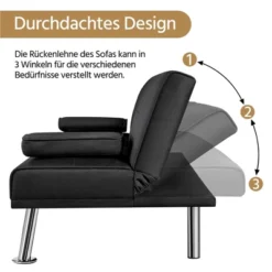 Yaheetech Convertible Futon Sofa Bed Tufted Fabric Futon With Cupholders And Pillows -Professional Bicycle Discount Store GUEST 26c68fc7 fb13 4eca 96ce c6582e23c7d9