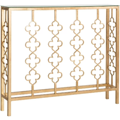 Carolina Console Table - Gold/Glass - Safavieh 4 Carolina Console Table - Gold/Glass - Safavieh - Image 2
