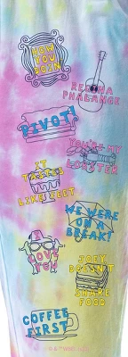 Friends TV Show Womens' Sayings Tie-Dye Sleep Jogger Pajama Pants Multicolored 4 Friends TV Show Womens' Sayings Tie-Dye Sleep Jogger Pajama Pants Multicolored - Image 2