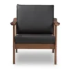 Venza Mid Century Modern Walnut Wood Faux Leather Lounge Chair Black - Baxton Studio -Professional Bicycle Discount Store GUEST 36f9bda0 3e7a 46f8 8da5 2ccc92752ca6