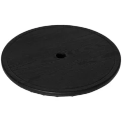 Outsunny 20" Umbrella Table Tray Portable Round Table Top For Beach, Patio, Garden, Swimming Pool, Deck, Black -Professional Bicycle Discount Store GUEST 37e20cc9 88d1 4124 9865 a7b6146191fe