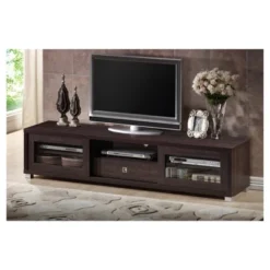 Beasley Cabinet With 2 Sliding Doors And Drawer TV Stand For TVs Up To 70" Dark Brown - Baxton Studio 9 Beasley Cabinet With 2 Sliding Doors And Drawer TV Stand For TVs Up To 70" Dark Brown - Baxton Studio -Professional Bicycle Discount Store GUEST 389c1d05 fdcf 4625 a1ee 84cf47fa9cfb