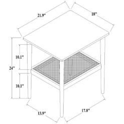 Wood & Cane Square Accent Side Table - Hearth & Hand™ With Magnolia -Professional Bicycle Discount Store GUEST 46b28839 eb42 4b32 a0f7 6d40fd6b5238