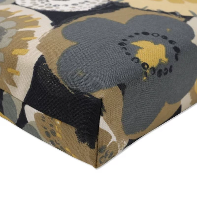 2pc Crosby Floral Outdoor Squared Corners Chair Cushions - Pillow Perfect 4 2pc Crosby Floral Outdoor Squared Corners Chair Cushions - Pillow Perfect - Image 2