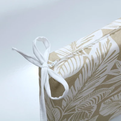 18" X 45" Delray Outdoor/Indoor Bench Cushion - Pillow Perfect 4 18" X 45" Delray Outdoor/Indoor Bench Cushion - Pillow Perfect - Image 2