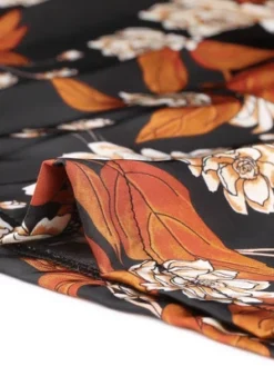 Cheibear Women's Satin Floral Button Down Long Sleeve Lounge Set 2 Pcs -Professional Bicycle Discount Store GUEST 598b9a61 6c84 426b 8af4 c1add9e23f4a