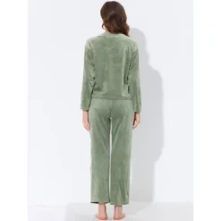 Cheibear Womens Velvet Sleepwear Tracksuits With Pockets V-Neck Lounge Sweatsuit Pajama Sets -Professional Bicycle Discount Store GUEST 5f8ba309 f2ec 428c 941b 7d4ca03ea686