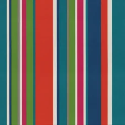 2pk St. Lucia Stripe Wrought Iron Outdoor Seat Cushions Blue - Pillow Perfect