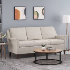 Dupont Contemporary 3 Seater Fabric Sofa - Christopher Knight Home