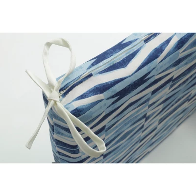 Outdoor/Indoor Bench Cushion Nevis Waves - Pillow Perfect 4 Outdoor/Indoor Bench Cushion Nevis Waves - Pillow Perfect - Image 2