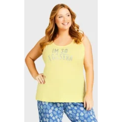 Women's Plus Size Eggstra Sleep Tank - Yellow| AVENUE 9 Women's Plus Size Eggstra Sleep Tank - Yellow| AVENUE -Professional Bicycle Discount Store GUEST 888abc10 714d 43ba 8513 9aa44ed62b30