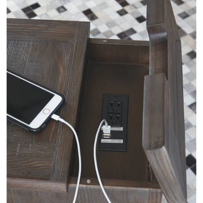 Wyndahl Chairside End Table Rustic Brown - Signature Design By Ashley 6 Wyndahl Chairside End Table Rustic Brown - Signature Design By Ashley - Image 4