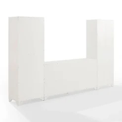 3pc Tara Entertainment Set With Closed Storage Distressed White - Crosley -Professional Bicycle Discount Store GUEST 9d814c02 37db 42f0 b733 51f9dfe73eca