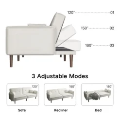 Convertible Futon Sofa Bed With Wooden Legs - ModernLuxe -Professional Bicycle Discount Store GUEST a6435b2a 5f55 4bfe a975 c219573059c5