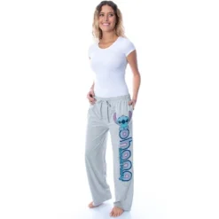 Disney Women's Lilo And Stitch Ohana Soft Touch Cotton Pajama Pants