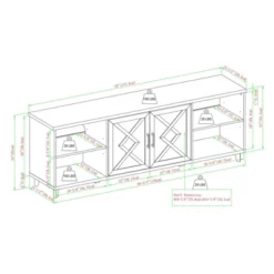 Whitton Modern Transitional Geometric 2 Door TV Stand For TVs Up To 80" - Saracina Home -Professional Bicycle Discount Store GUEST aec89585 bf63 495f 881e cae7d74222cd