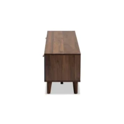 Moina Two-Tone Wood TV Stand For TVs Up To 70" Walnut/Gray - Baxton Studio -Professional Bicycle Discount Store GUEST b12fc792 cbd6 41c8 adc5 62ced34e3d3b