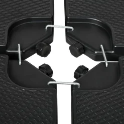 Outsunny 4-Piece 175lb Cantilever Patio Umbrella Base Weights For Offset Hanging Umbrella, Fasteners, HDPE Water Or Sand Filled Weights, Black -Professional Bicycle Discount Store GUEST b3c72497 252c 4c1b 8ab6 3aae056491e0