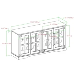 Avalene Modern Farmhouse 4 Door Glass Window Pane TV Stand For TVs Up To 65" - Saracina Home -Professional Bicycle Discount Store GUEST b3f7df06 e059 4949 a076 ebe86ef2463e