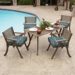 Arden Selections 21" X 21" Aurora Damask Outdoor Seat Cushion Sapphire Blue -Professional Bicycle Discount Store GUEST b5eeb22e 803e 4122 b45b e132cb7fb17a