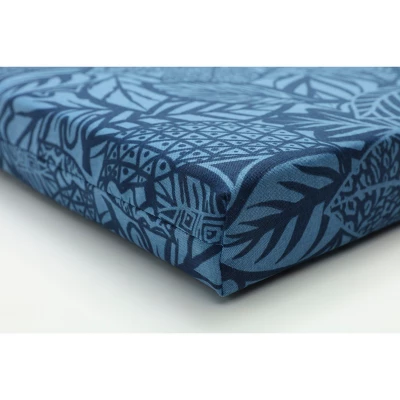 Outdoor/Indoor Bench Cushion Blue - Pillow Perfect 3 Outdoor/Indoor Bench Cushion Blue - Pillow Perfect