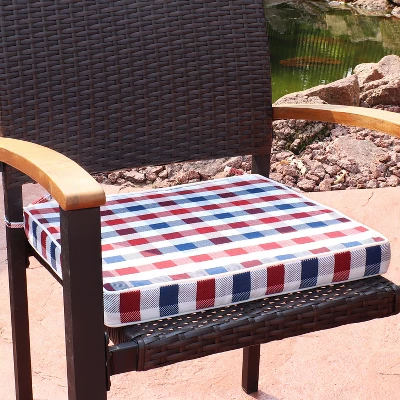 Sunnydaze Decor Sunnydaze Square Indoor/Outdoor Seat Cushions With Ties - 17" Square X 2" Thick - Americano - 2-Pack 8 Sunnydaze Decor Sunnydaze Square Indoor/Outdoor Seat Cushions With Ties - 17" Square X 2" Thick - Americano - 2-Pack - Image 6