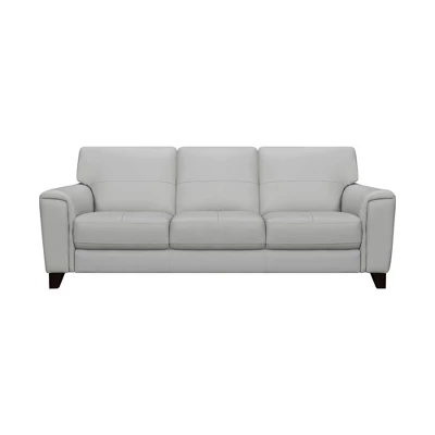 87" Bergen Genuine Leather Square Arm Sofa - Armen Living 3 87" Bergen Genuine Leather Square Arm Sofa - Armen Living