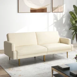 Lanna 76"Wide Vegan Leather Modern Style Convertible Futon Sofa Bed For Living Room Guest Bedroom | ARTFUL LIVING DESIGN -Professional Bicycle Discount Store GUEST e0a5820e 7e8f 4c39 b03a f0b76a02244e