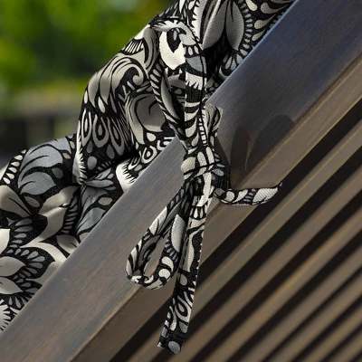 Arden Selections 29.5" X 21" Aurora Damask Outdoor Chaise Lounge Cushion Black 7 Arden Selections 29.5" X 21" Aurora Damask Outdoor Chaise Lounge Cushion Black - Image 5