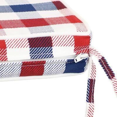 Sunnydaze Decor Sunnydaze Square Indoor/Outdoor Seat Cushions With Ties - 17" Square X 2" Thick - Americano - 2-Pack 4 Sunnydaze Decor Sunnydaze Square Indoor/Outdoor Seat Cushions With Ties - 17" Square X 2" Thick - Americano - 2-Pack - Image 2