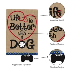 Evergreen Flag Life Is Better With Dog Garden Burlap Flag -Professional Bicycle Discount Store GUEST fe15ae3c cc5c 4eea 90b5 253e129770b8