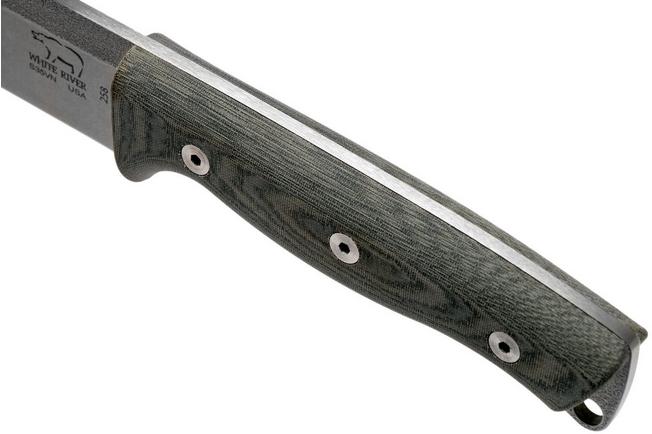 White River Knives Ursus 45 Black & OD Green Linen Micarta Bushcraft Knife 7 White River Knives Ursus 45 Black & OD Green Linen Micarta Bushcraft Knife - Image 5